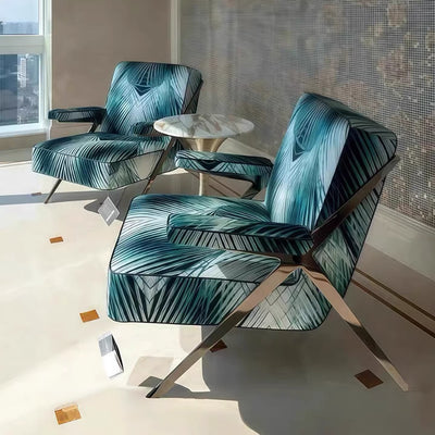 Italian style single reclining sofa chair - luxury designer accent chair for living room, villa, and home