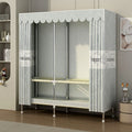 Simple wardrobe assembly steel pipe thickenedthickened home rental bedroom fabric steel frame storage steel pipe wardrobe