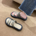 Thick sole sandals and slippers for women summeroutwear 2023 summer non-slip shit feeling beach sandals niche style popular super popular