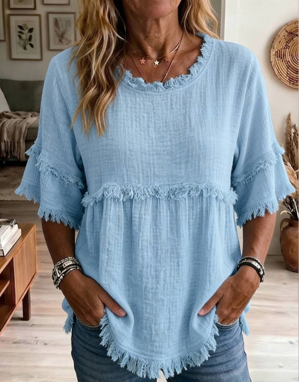 new  fashion cross-border round neck pullover short sleeve loose women's shirt casual women's top