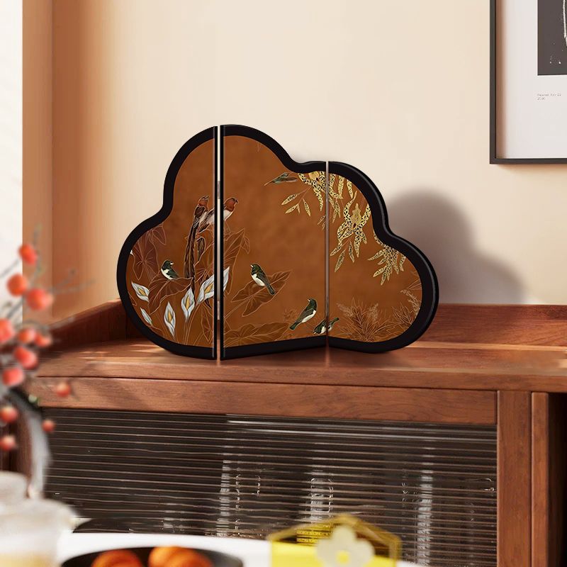Happy eyebrow small screen red desktop ornaments new chinoiserie living room entrance high-end niche home decorations