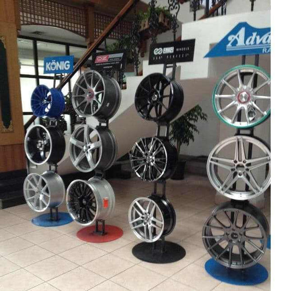 Wheel display rack Metal material Single-sided double-sided display Retail store Shopping mall Supermarket Car store Display shelf