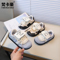 Vancahao niche style design kidsretro round toe flats german training shoes spring & fallnew arrivalkidscasual sneakers