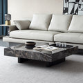 Italian slate coffee table small apartment living room casual tea table floor-standing designer square model designer coffee table