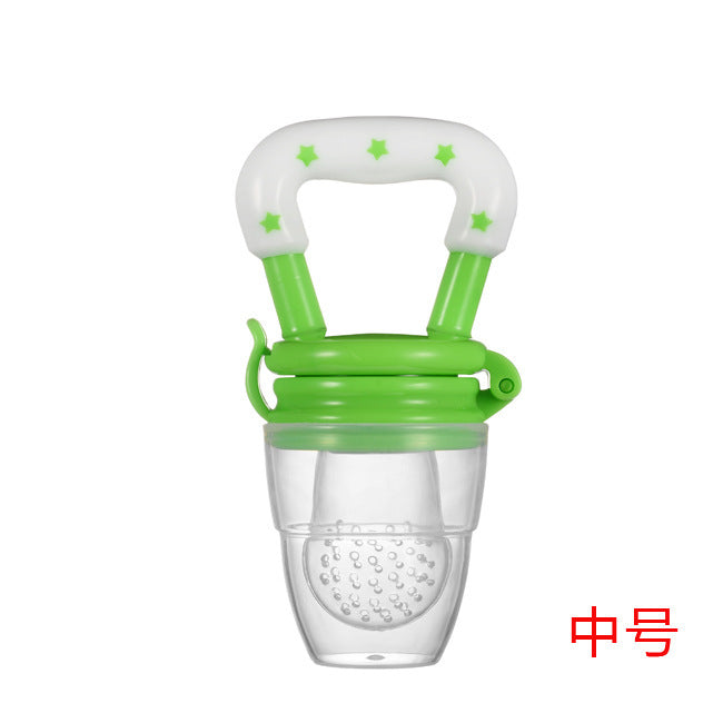 Factory custom baby bite children's complementary food fruit and vegetable Le Baobao silicone mesh bag pacifier feeding tableware