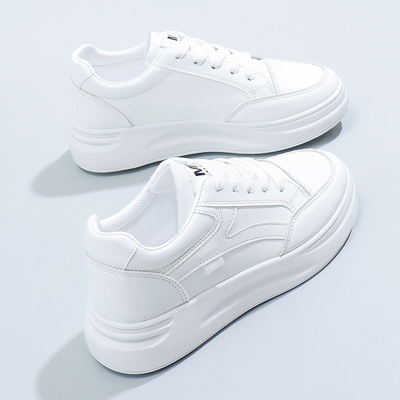 white shoes women's spring autumnew arrivalthick soleins trendyeasiest for matchniche style sports casualbest sellingdad sneakers