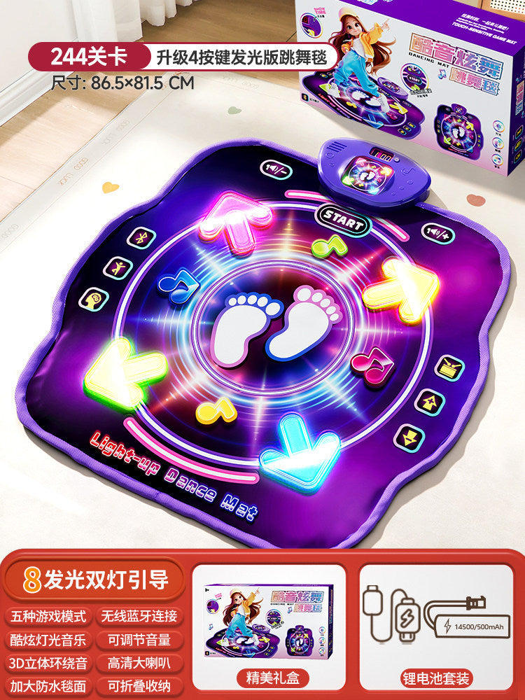Kids' educational light-up musical dance mat - bluetooth activated, sports & gaming, casual fitness, jumping toy for boys & girls