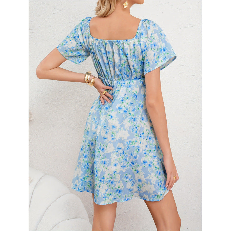 code new arrival  women's original elegant elastic square neck one-shoulder dress
