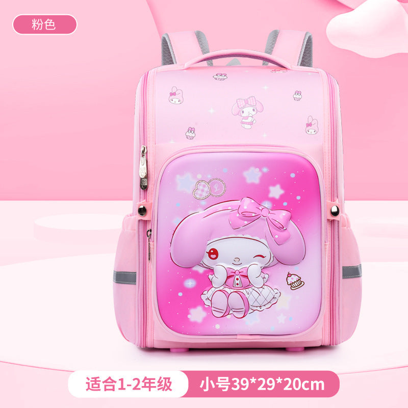 2025 cartoon elementary school backpack - grades 1-6, large capacity, weight-reducing, spine-protecting space backpack for boys and girls