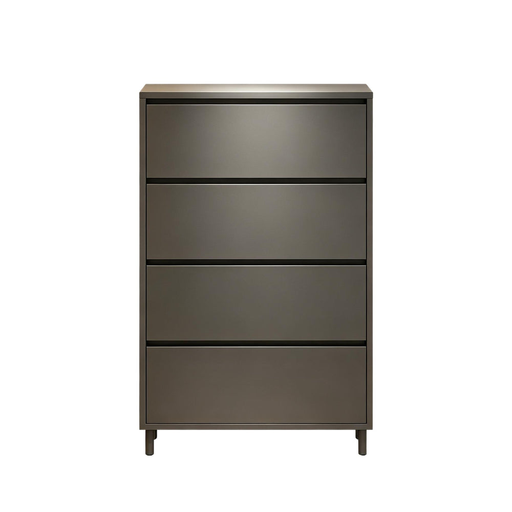 Ultra-slim steel tilt-out shoe cabinet - 12cm space-saving entryway organizer for small apartments - wall-mounted shoe rack