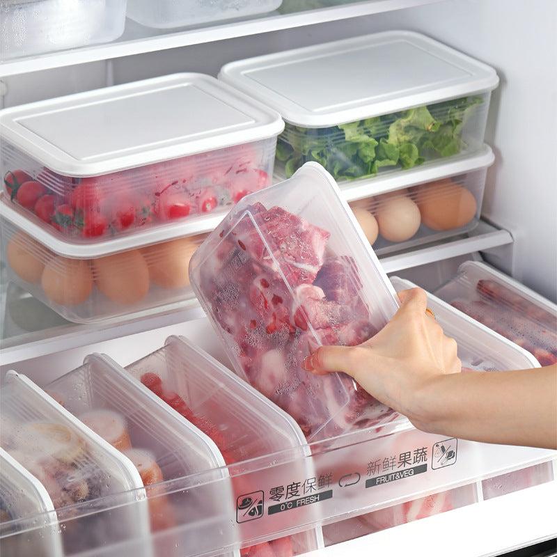Refrigerator crisper food storage box vegetable crisper freezer box large capacity fruit daily kitchen microwave oven