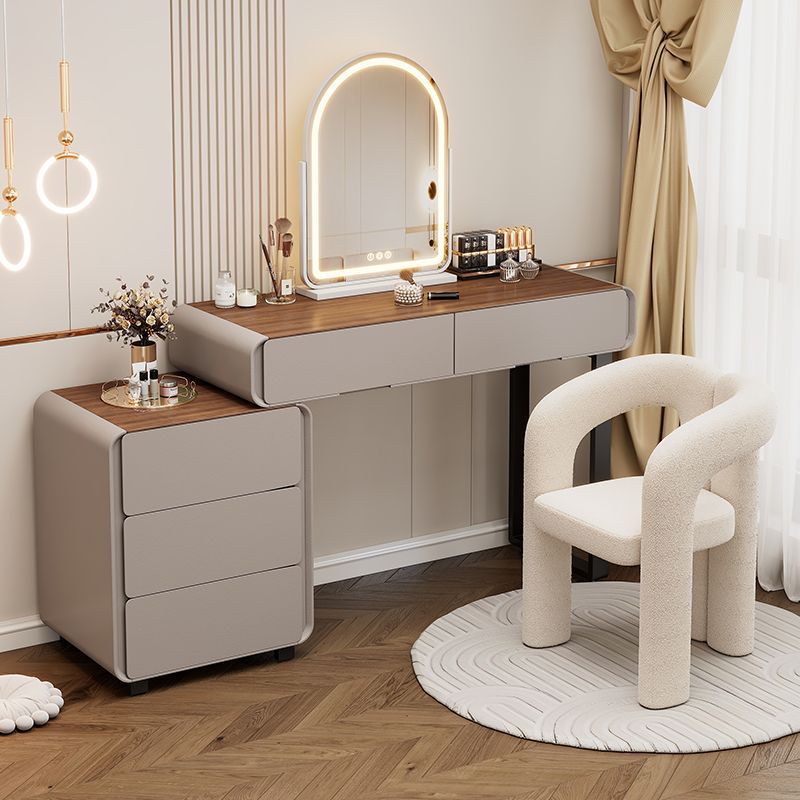 new master bedroom vanity table - solid wood, light luxury, high-end feel, chest of drawers integrated makeup vanity, bedroom makeup table
