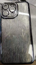 Sparkling electroplated rhinestone iphone 17 pro case - water ripple gradient glitter apple 16 soft case 14