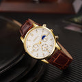 2023 new geneva men's business watch casual leather strap quartz sports watch men's watch wholesale