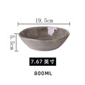 Vintage irregular creative tableware ceramic salad bowl home restaurant dessert bowl minimalist western food rice bowl