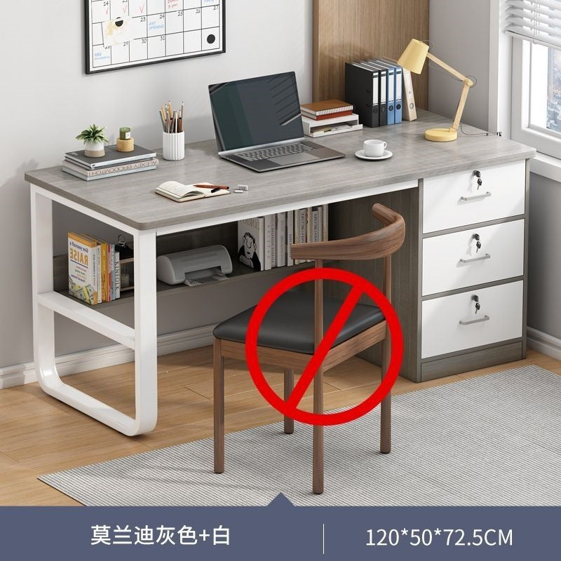 Computer desk desktop office desk bookshelf modern minimalist table home bedroom student writing study desk