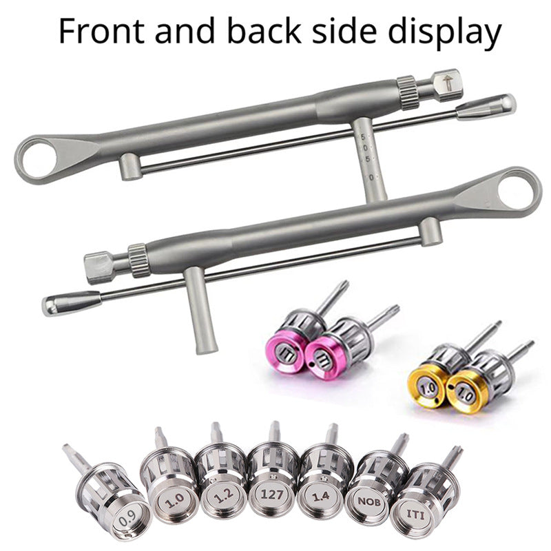 Dental implant repair tool box, color, silver knife head, oral box, Aojutai Korean screwdriver torque