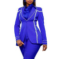 European and american mid-length beaded blazer - stylish sequin slim-fit banquet suit jacket