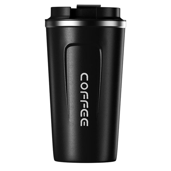Car coffee cup, American portable cup, thermos cup set 500ml stainless steel mug with lid