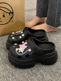 10cm thick sole eva clogs women's outwear heightened toe slippers women's new high heels women's sandals beach shoes