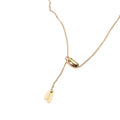 Lentil lucky tassel titanium steel necklace for women accessible luxuryniche style clavicle chain for women sense of design classycasual accessories ins