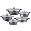 Royal dessini cross-border hot-selling die-cast pot soup pot frying pan kitchen pot suit ten-piece aluminum pot