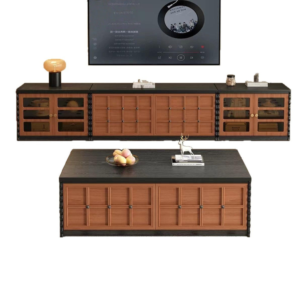 French retro tv cabinet living room wall storage cabinet medieval style floor cabinet accessible luxury checkerboard cabinet storage cabinet