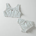 Baby girl swimsuit cute  girls' vacation hot spring striped cherry kids swimwear ins bikini swimsuit