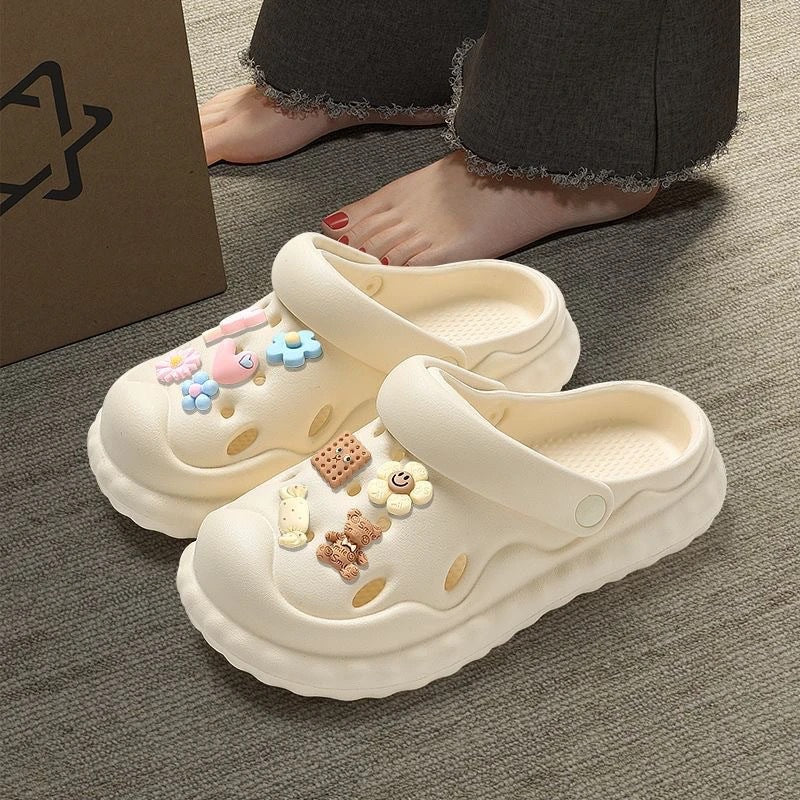 2025 women's summer slippers: super comfortable, cute, casual, versatile, indoor/outdoor, non-slip, clogs, thick sole