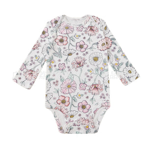 Export children's clothing baby clothes baby girl long sleeves bottom one-piece newborn printing triangle khaki