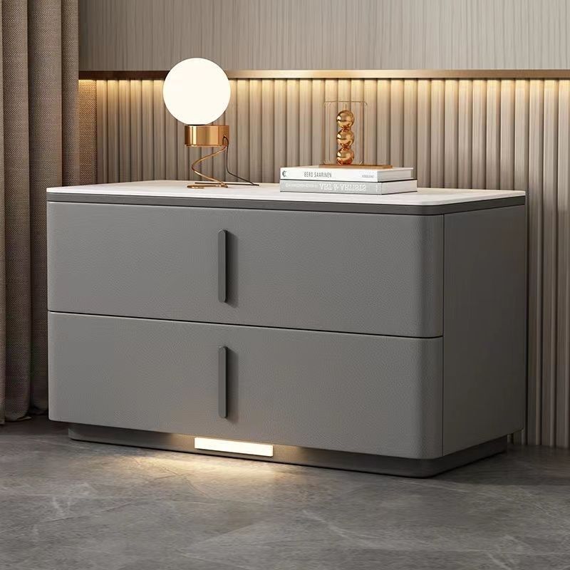 Simple solid wood bedside table Bedroom home simple modern new light luxury bedside table storage living room advanced