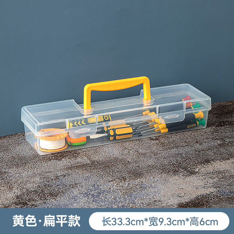 Household Multifunctional Hardware Toolbox Transparent Portable Tools Storage Box Wrench Screw Accessory Box Parts Box