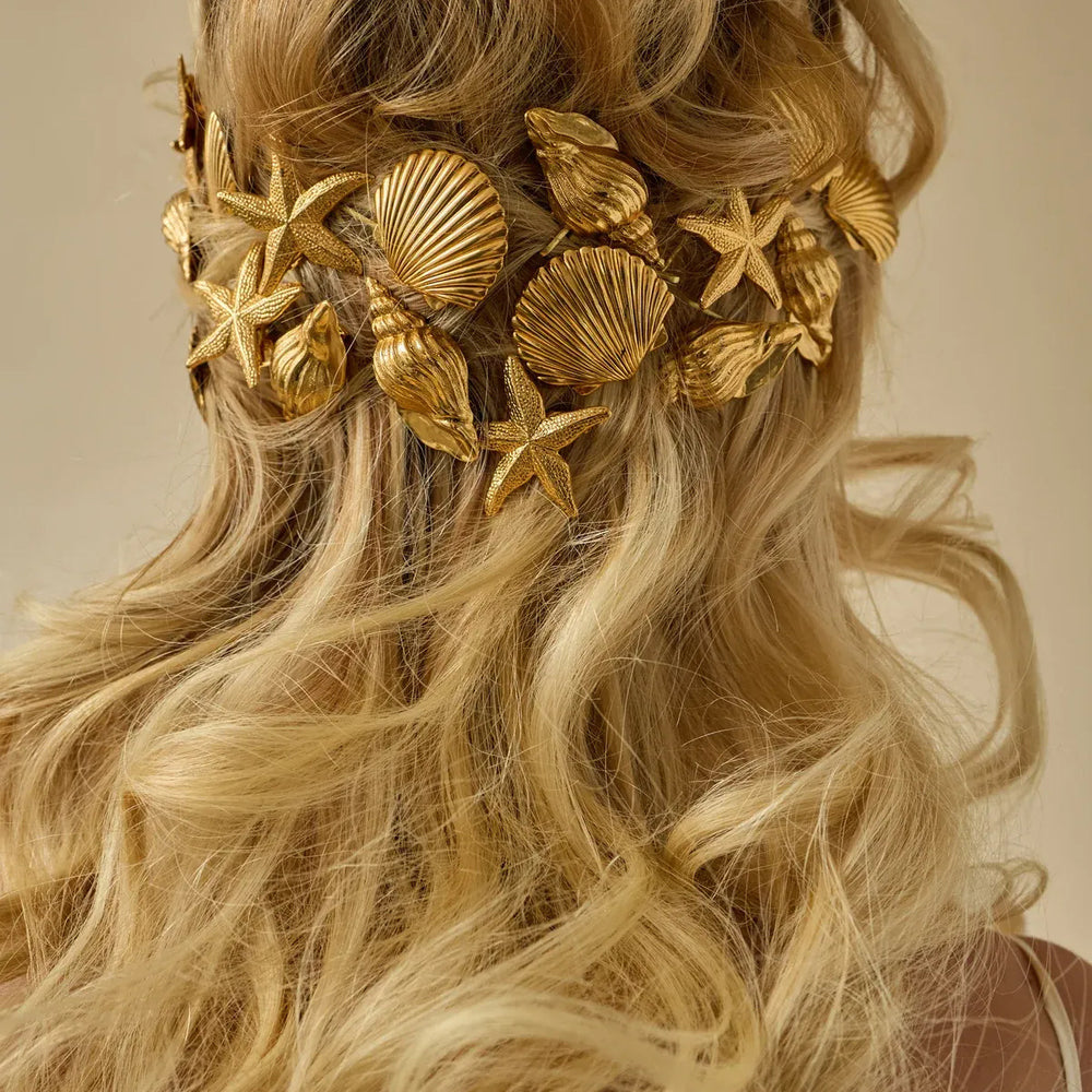 Ins style alloy hair clip wholesale european and american cross-border marine duckbill clip starfish niche high-end conch hair hair accessories