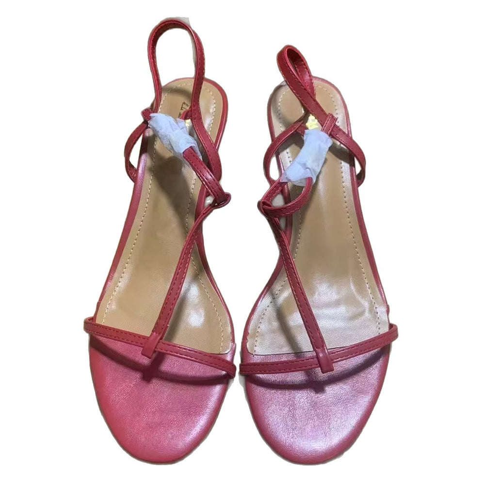 Za2025 new flip-flop sandals for women, low heel slides, summer chic beach shoes, perfect with dresses