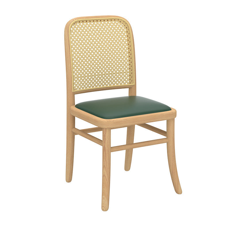 Coffee Chinese and Western Restaurant Solid Wood Braided Rattan Card Seat Sofa Xiangchuan Restaurant Japanese Dessert Milk Tea Hotel Table and Chair Combination