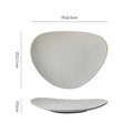 Creative stylish triangle stoneware dinner plate western food steak plate pasta plate cooking plate home practical large dish plate