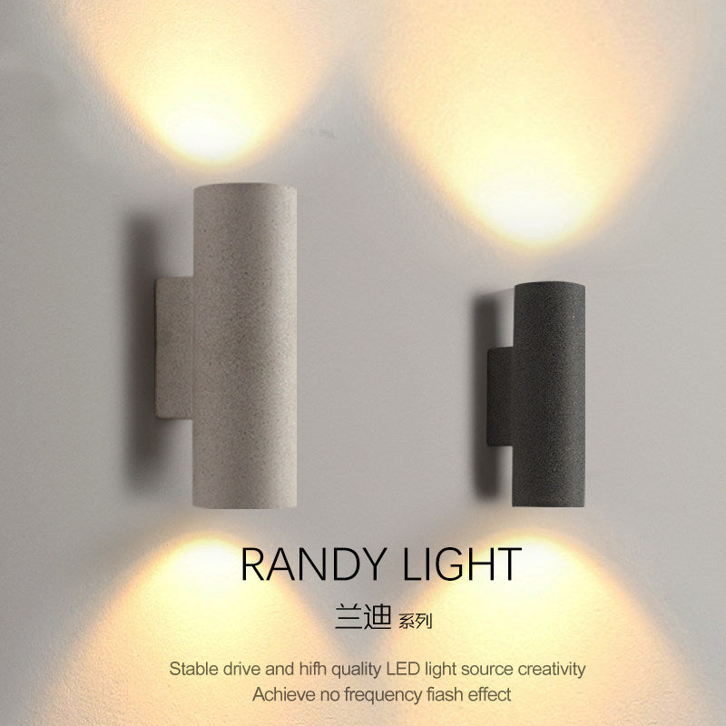 Outdoor wall light waterproof villa courtyard lamp outdoor walkway light double head spotlight minimalist modern cement wall lamp