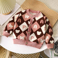 fall/winter new arrivals: versatile knitted cardigan for kids - warm, thickened outerwear sweater for boys and girls