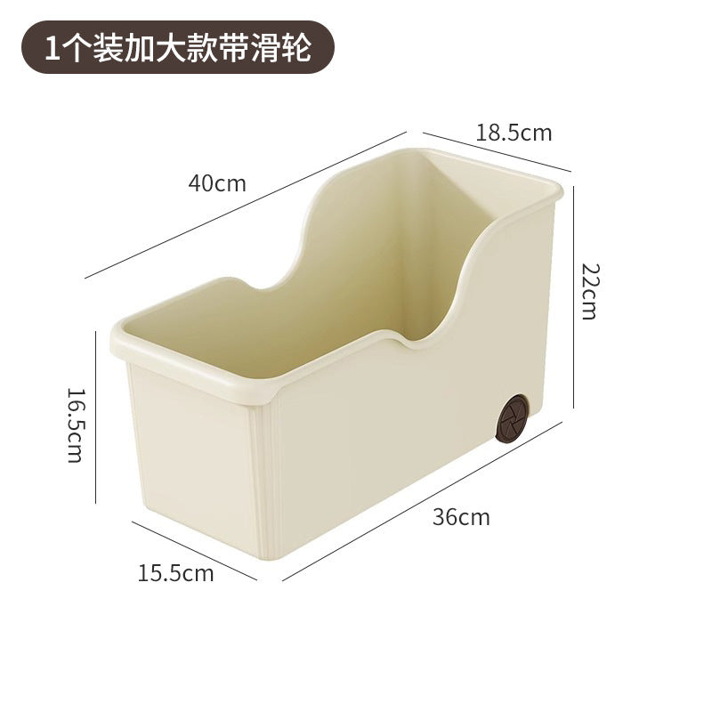 Kitchen pot and pan organizer with lid and spice storage, rolling under-sink cabinet organizer, multifunctional storage rack