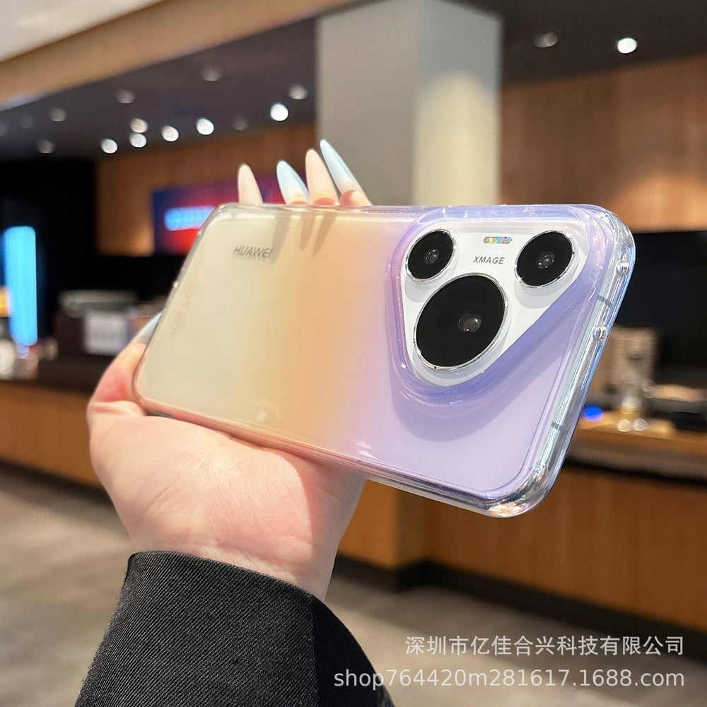 New gradient tie-dye p90 pro max phone case, compatible with huawei mate w80, dreamy light luxury anti-drop protective cover