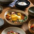 Japanese retro stoneware ceramic tableware restaurant hotel business dessert bowl soup bowl pasta bowl good-looking kiln bowl