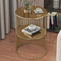 Sofa corner cabinet storage rack living room round table storage side table new scandinavian iron art light luxury side table small coffee table flower table