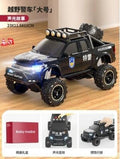 Kids' large-sized toy police car, alloy off-road vehicle, realistic model car, armored swat car, new cross-border product for boys