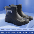Short fashionmen's abrasion resistant kitchen fishing rain boots men's waterproof rain shoes non-slip work site rubber shoes heattech
