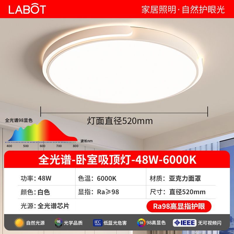 Eye-caring bedroom light, master bedroom 2025 new led ceiling lamp, minimalist modern high-end room light, popular trending style