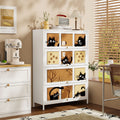 Medieval style steel bookshelf floor-standing storage rack bedroom living room storage all-in-one cabinet iron bookcase storage cabinet