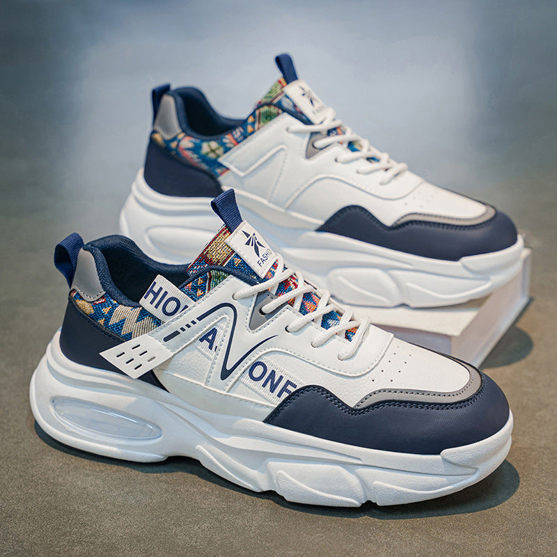 Men's shoes 2026 new spring breathable trendy sneakers height increasing dad shoes men's hot selling casual sports shoes student shoes