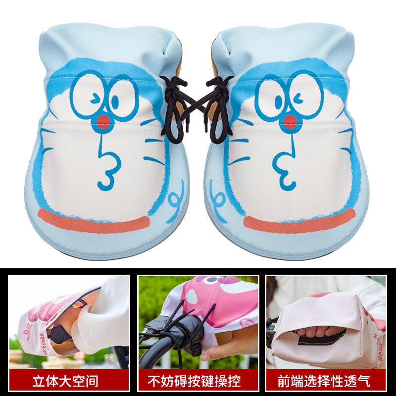 Electric vehicle breathable battery motorcycle handlebar covers - uv protection, rainproof, and sunscreen cycling gloves
