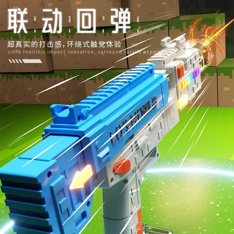 Summer kids' light-up electric automatic water gun - long range, high capacity, outdoor beach water spray toy