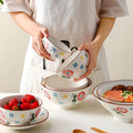 Nordic dinnerware set: creative ceramic bowls, dinner plates, and soup bowls for home use - minimalist underglaze ceramic tableware wholesale